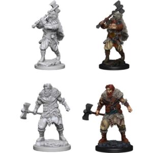 D&D Unpainted Mini Human Male Barbarian