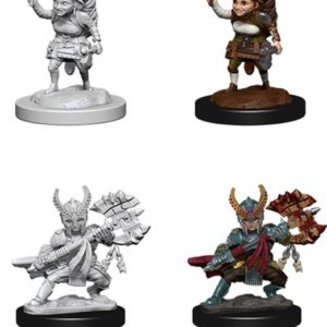 D&D Unpainted Mini Halfling Female Fighter