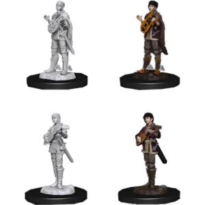 D&D Unpainted Mini Half-Elf Female Bard