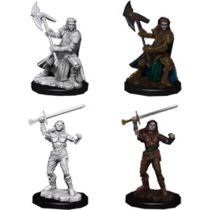 D&D Unpainted Mini Half-Orc Female Fighter