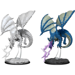 D&D Unpainted Mini Young Blue Dragon