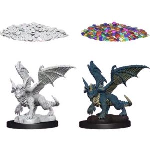 D&D Unpainted Mini Wyrmling Blue Dragon