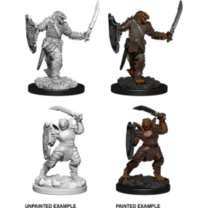 D&D Unpainted Mini Dragonborn Female Paladin