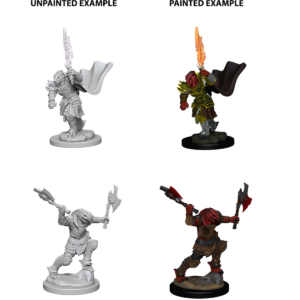 D&D Unpainted Mini Dragonborn Female Fighter