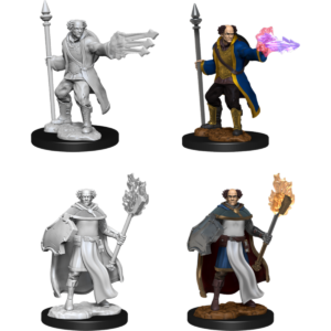 D&D Unpainted Mini Human Male Multiclass Cleric + Wizard