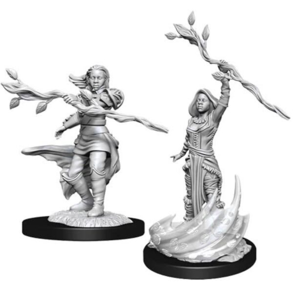 D&D Unpainted Mini Human Female Druid V3