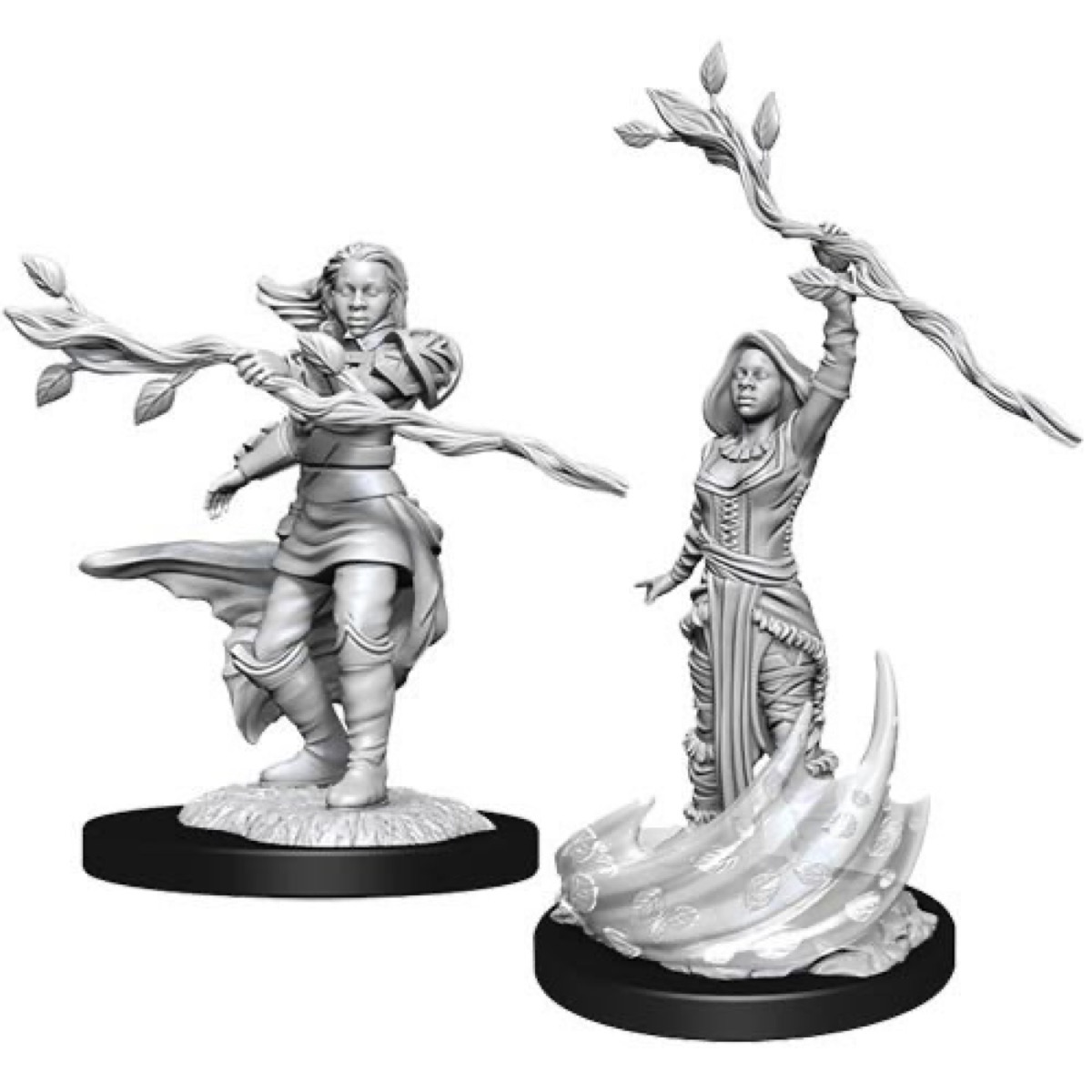 D&D Unpainted Mini Human Female Druid V3