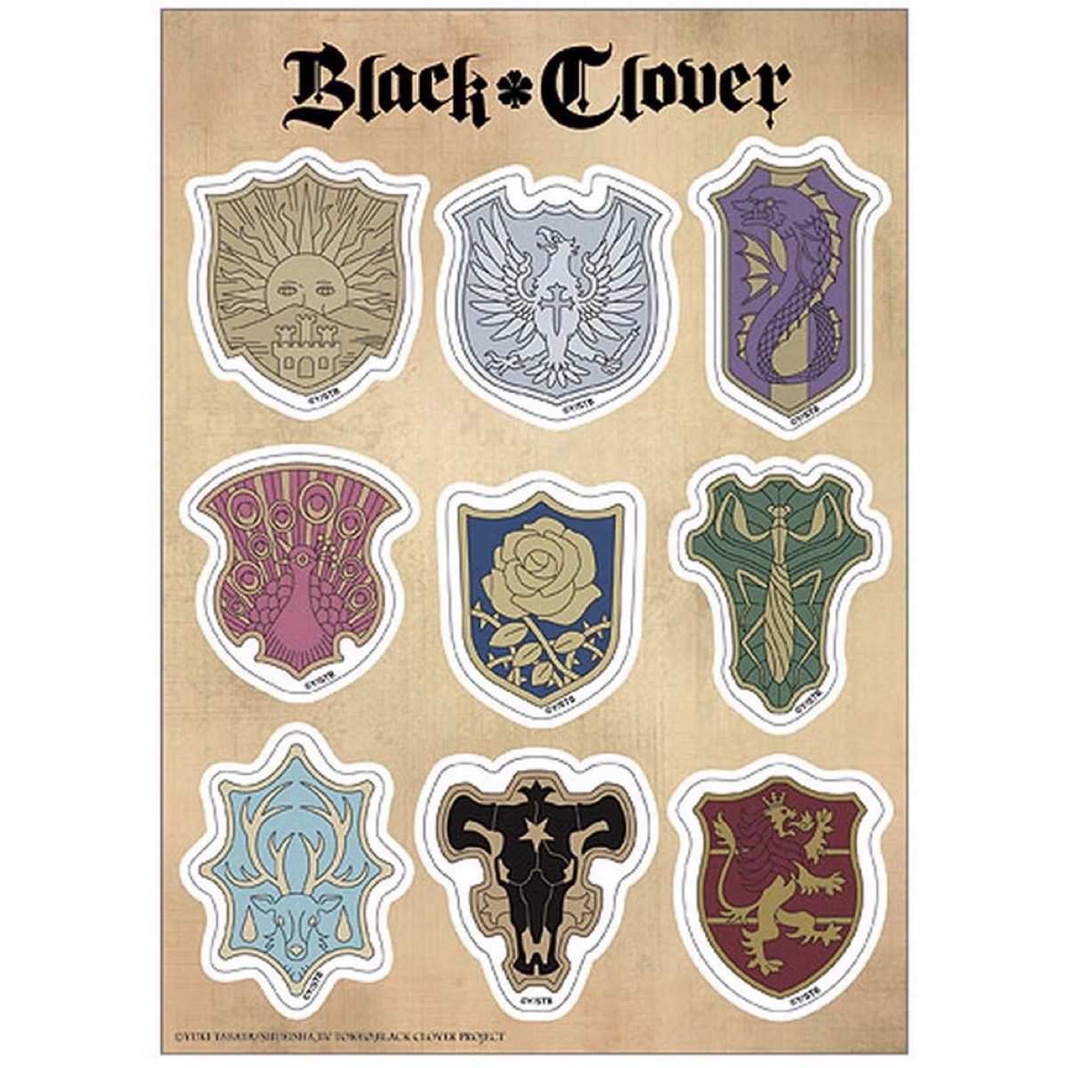 Black Clover Symbol Sticker Set