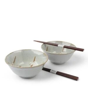 Bowl Set Sakura Blossoms Gray