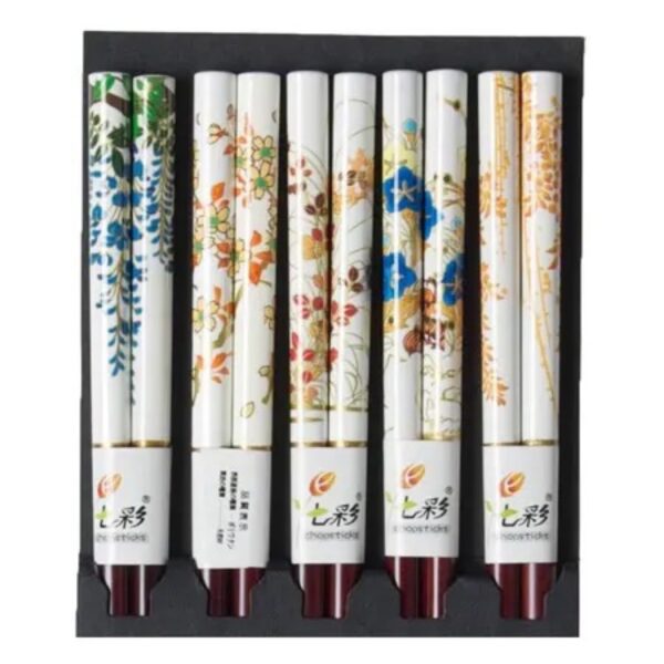 Floral White Chopstick Set