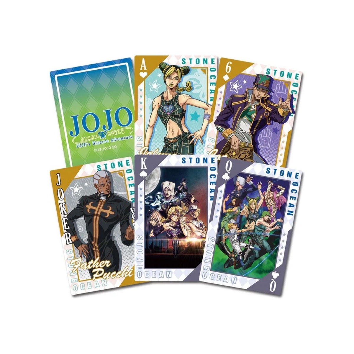 JoJo's Bizarre Adventure S5 Stone Ocean Main Character With Pattern Playing Cards