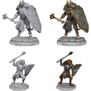 D&D Unpainted Mini Dragonborn Clerics