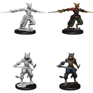 D&D Unpainted Mini Tabaxi Female Rogue