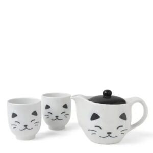Tea Set White Cat