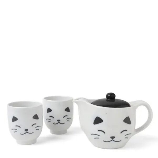 Tea Set White Cat