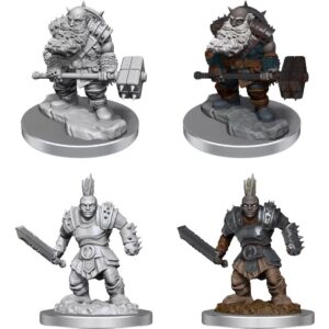 D&D Unpainted Mini Duergar Fighters