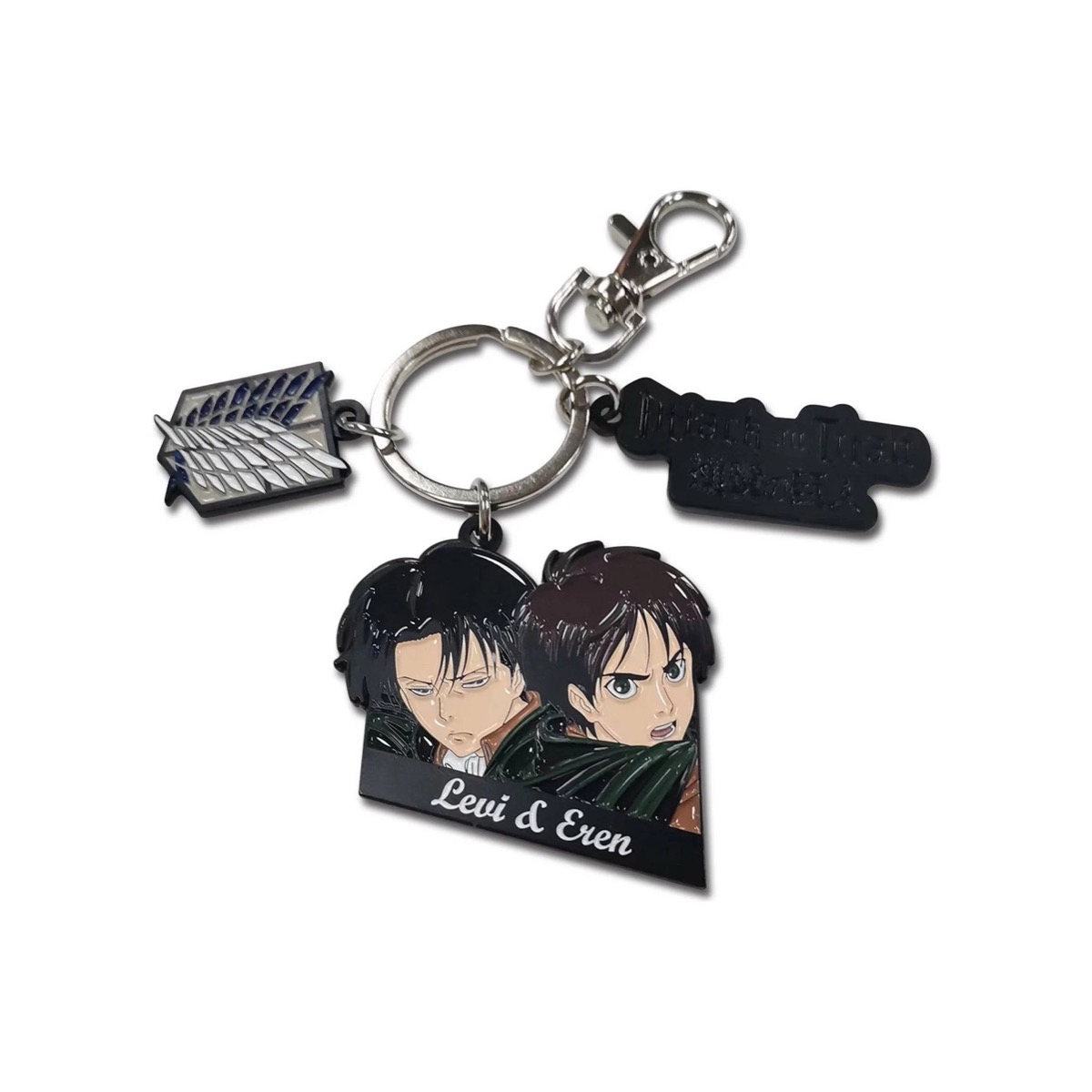 Attack On Titan Eren Yeager And Levi Ackerman Three Charm Keychain