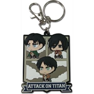 Attack On Titan Group PVC Keychain