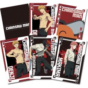 Chainsaw Man Group Splash Background Playing Cards