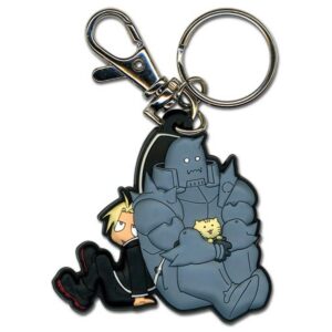 Fullmetal Alchemist Brotherhood Ed And Al With Kitty PVC Keychain