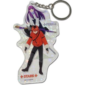 Frieren Beyond Journey's End Stark And Fern Flying Laser Acrylic Keychain