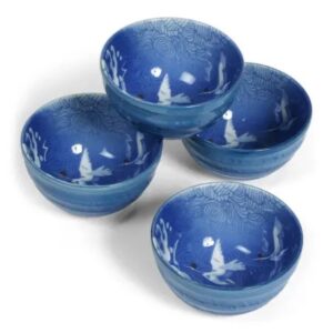 Blue Cranes 5.25" Bowl Set