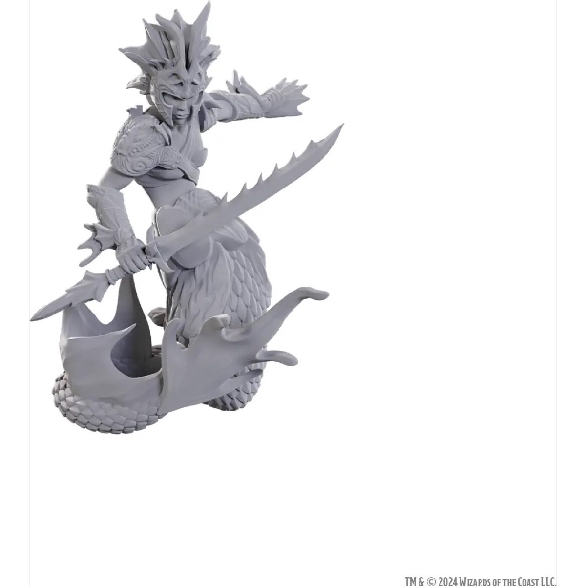 D&D Unpainted Mini Merfolk Scout