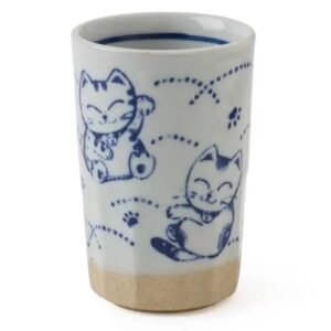 Teacup Blue Fortune Cat 9oz