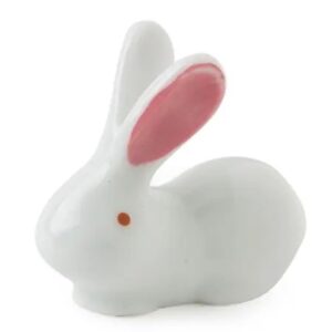 White Rabbit Chopstick Rest Pink Ears